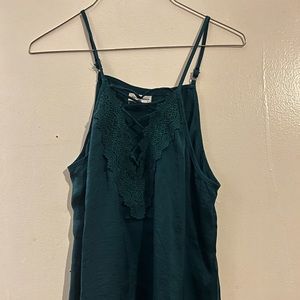 Silky Green Tank Top